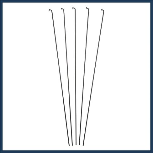 12 Pcs 14G J Bend 284mm x 2mm Bike Bicycle Spokes with Nipples Steel Black Stylish Design in Saudi Arabia