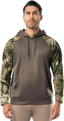بلوفر بغطاء للرأس من الصوف من Realtree للرجال من Performance Raglan Colorblock in Kuwait