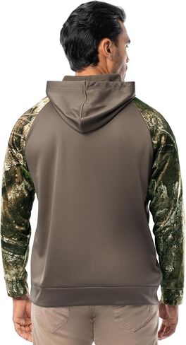 بلوفر بغطاء للرأس من الصوف من Realtree للرجال من Performance Raglan Colorblock in Kuwait