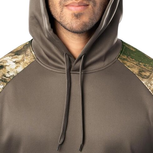 بلوفر بغطاء للرأس من الصوف من Realtree للرجال من Performance Raglan Colorblock in Kuwait