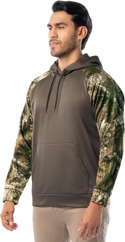 بلوفر بغطاء للرأس من الصوف من Realtree للرجال من Performance Raglan Colorblock in Kuwait