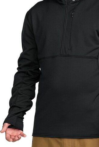 سويت شيرت Volcom رجالي Gridlock 1/4 بطبقة أساسية بسحاب - بلوفر حراري عالي الأداء مع حلقات للإبهام in Saudi Arabia