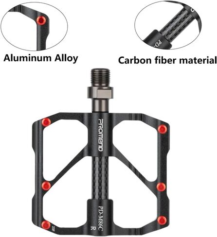 Aluminum Alloy & Carbon Fiber MTB Pedals - 9/16" Sealed 3-Bearing System | Lightweight Non-Slip Platform for Road, Mountain & BMX Bikes in Saudi Arabia