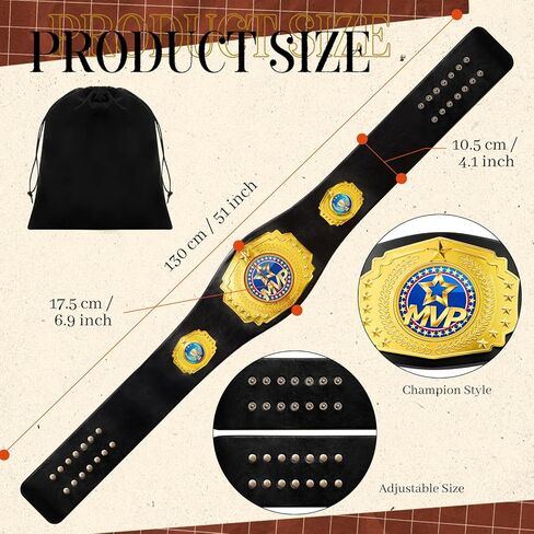 حزام البطولة مقاس 51 بوصة للكبار، حزام الكأس الكبير للبطولة، أحزمة عنوان المصارعة الجلدية للجوائز الثقيلة والرياضة والجوائز والمناسبات in Kuwait