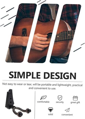 VANZACK Guitar Violin Holder Morin Khuur Wall Mounted Rack Ukulele Hook Easy Install Space Saving Lightweight Design for String Instruments Display Finish in Saudi Arabia