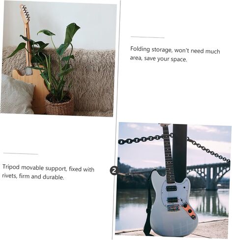 Milisten Unique Design Folding Guitar Stand Guitar Clamp Wall Mount Holder for Music Lovers in Saudi Arabia