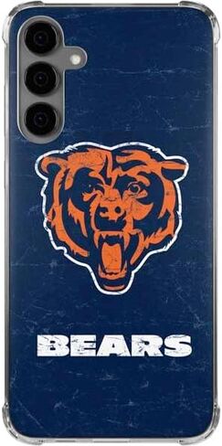 حافظة هاتف Skinit الشفافة متوافقة مع هاتف Galaxy S24 Plus - مرخصة رسميًا من NFL Chicago Bears - تصميم بديل متعثر in Saudi Arabia