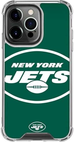 Skinit Clear Phone Case Compatible with iPhone 15 Pro Max - Officially Licensed NFL New York Jets Large Logo Design in Saudi Arabia