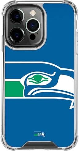 Skinit Clear Phone Case Compatible with iPhone 15 Pro Max - Officially Licensed NFL Seattle Seahawks Retro Logo Design in Saudi Arabia