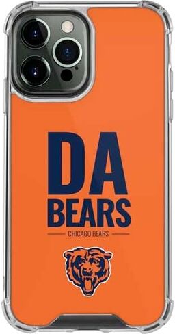 حافظة هاتف Skinit الشفافة متوافقة مع iPhone 13 Pro Max - تصميم شعار فريق NFL Chicago Bears مرخص رسميًا in Saudi Arabia