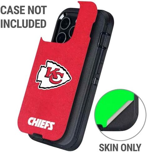 غلاف هاتف Skinit متوافق مع OtterBox Defender iPhone 13 Pro - تصميم مرخص رسميًا من NFL Kansas City Chiefs in Saudi Arabia