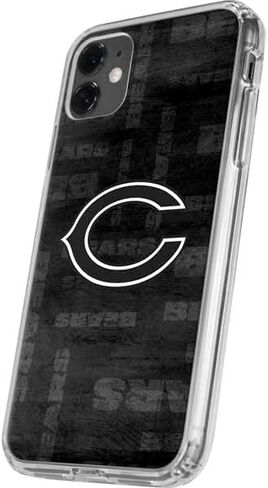 Skinit Clear Phone Case Compatible with iPhone 11 - Officially Licensed NFL Chicago Bears Black & White Design in Saudi Arabia