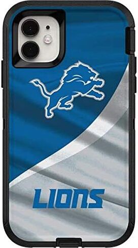 غلاف Skinit متوافق مع حافظة OtterBox Defender iPhone 11 - تصميم مرخص رسميًا من NFL Detroit Lions in Saudi Arabia