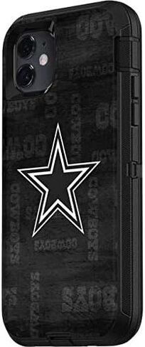 Skinit Decal Skin Compatible with OtterBox Defender iPhone 11 Case - Officially Licensed NFL Dallas Cowboys Black & White Design in Saudi Arabia