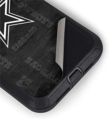 Skinit Decal Skin Compatible with OtterBox Defender iPhone 11 Case - Officially Licensed NFL Dallas Cowboys Black & White Design in Saudi Arabia