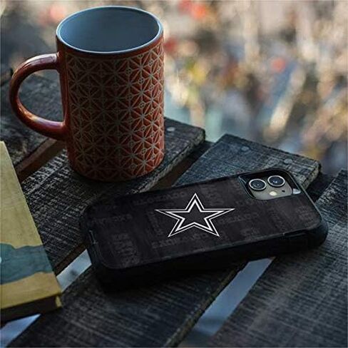Skinit Decal Skin Compatible with OtterBox Defender iPhone 11 Case - Officially Licensed NFL Dallas Cowboys Black & White Design in Saudi Arabia