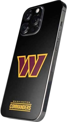 Skinit Decal Phone Skin Compatible with iPhone 15 Pro Max - Officially Licensed NFL Washington Commanders Black and White Design in Saudi Arabia