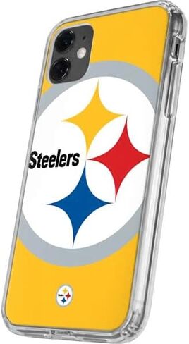 Skinit Clear Phone Case Compatible with iPhone 11 - Officially Licensed NFL Pittsburgh Steelers Large Logo Design in Saudi Arabia