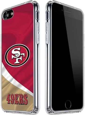 حافظة هاتف Skinit الشفافة متوافقة مع iPhone SE (الجيل الثاني والثالث) - تصميم مرخص رسميًا من NFL San Francisco 49ers in Saudi Arabia