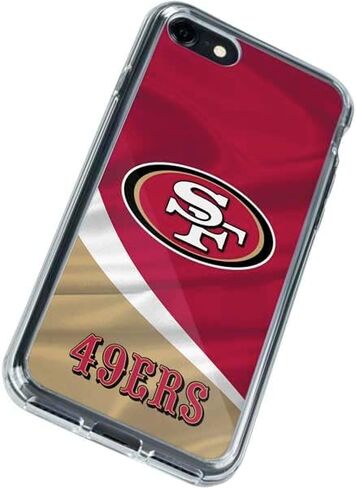 حافظة هاتف Skinit الشفافة متوافقة مع iPhone SE (الجيل الثاني والثالث) - تصميم مرخص رسميًا من NFL San Francisco 49ers in Saudi Arabia