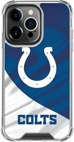 Skinit Clear Phone Case Compatible with iPhone 15 Pro Max - Officially Licensed NFL Indianapolis Colts Design in Saudi Arabia