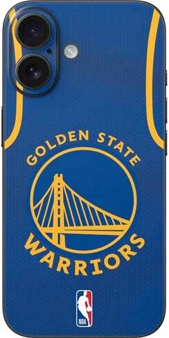 Skinit Decal Phone Skin Compatible with iPhone 16 - Officially Licensed NBA Golden State Warriors Jersey Design in Saudi Arabia