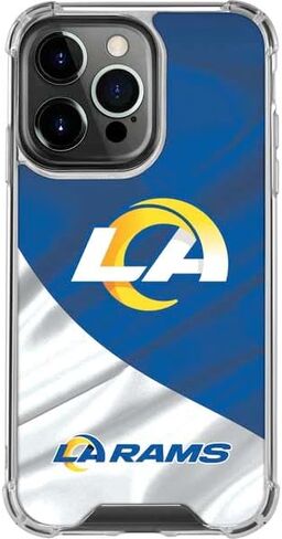 Skinit Clear Phone Case Compatible with iPhone 15 Pro Max - Officially Licensed NFL Los Angeles Rams Design in Saudi Arabia