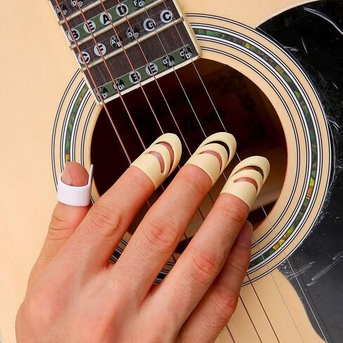 6 Pcs Guitar Finger Picks, Clear Sound Quality and Strong Control, Easy to Use, Available in 2 , for Steel String Guitars, with Classic Guitars (L Large) in Saudi Arabia