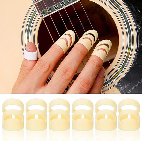 6 Pcs Guitar Finger Picks, Clear Sound Quality and Strong Control, Easy to Use, Available in 2 , for Steel String Guitars, with Classic Guitars (L Large) in Saudi Arabia