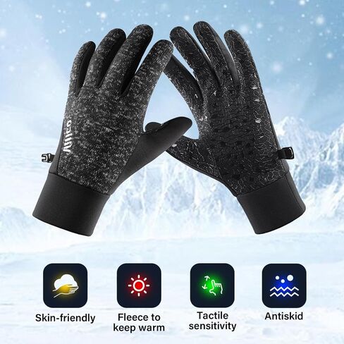 Thermal Winter Gloves Outdoor Warm Gloves for Women Men Lightweight Soft Design for Walking Hiking Cycling Cold Weather in Saudi Arabia