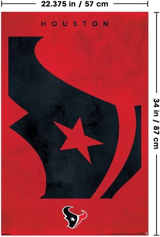 ملصق حائط من Trends International NFL Houston Texans - شعار 25، مقاس 34 طولًا × 22.4 عرضًا، نسخة غير مؤطرة in Saudi Arabia