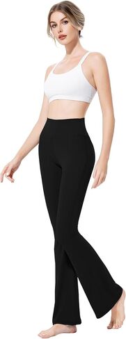 Women's High Waist Flare Leggings - Tummy Control Yoga Pants with Butt Lifting in Saudi Arabia