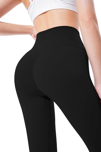 Women's High Waist Flare Leggings - Tummy Control Yoga Pants with Butt Lifting in Saudi Arabia