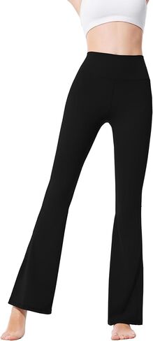 Women's High Waist Flare Leggings - Tummy Control Yoga Pants with Butt Lifting in Saudi Arabia