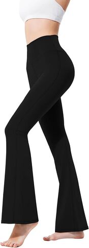 Women's High Waist Flare Leggings - Tummy Control Yoga Pants with Butt Lifting in Saudi Arabia