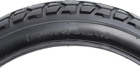 YUNSCM 2-PCS 20" Heavy Duty 20x4.0/98-406 Fat E-Bike Tires 20inch Fat Tires Compatible with Electric Bike 20 x 4.0 20X4 All-Terrain Directional Tread Bicycle Tires (Y-1327) in Saudi Arabia