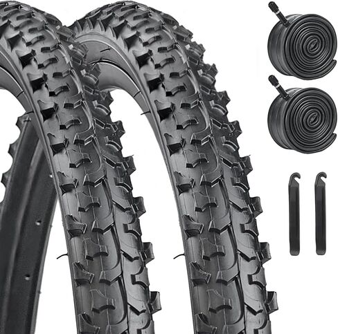 إطارات دراجة مقاس 24/26 بوصة، إطار دراجة بديل قابل للطي من HUIOK مقاس 24x1.95/26x1.95، إطارات دراجة جبلية مريحة ومبطنة للطرق الصلبة in Kuwait
