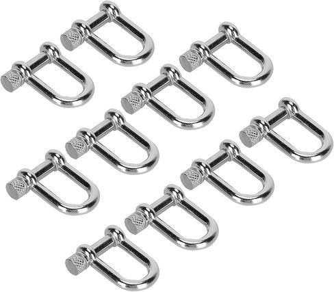 10pcs Stainless Steel Mini D Shaped Bow Shackle Zinc Alloy D Ring Shackles Anchor Shackle for Paracord Jewelry, Marine Tackle in Saudi Arabia