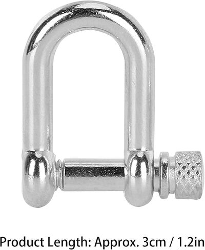 10pcs Stainless Steel Mini D Shaped Bow Shackle Zinc Alloy D Ring Shackles Anchor Shackle for Paracord Jewelry, Marine Tackle in Saudi Arabia