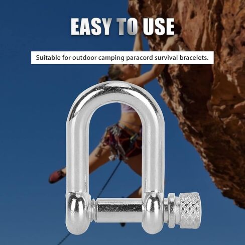 10pcs Stainless Steel Mini D Shaped Bow Shackle Zinc Alloy D Ring Shackles Anchor Shackle for Paracord Jewelry, Marine Tackle in Saudi Arabia