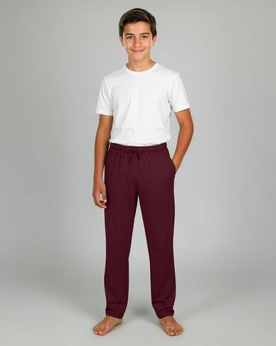 Real Essentials 3 Pack: Boys Cotton Soft Pajama Pants Kids Bottoms Pjs Youth Teen Pijamas Sleep Pyjamas Lounge para Niños in Saudi Arabia