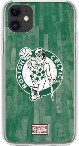 Skinit Clear Phone Case Compatible with iPhone 11 - Officially Licensed NBA Boston Celtics Hardwood Classics Design in Saudi Arabia