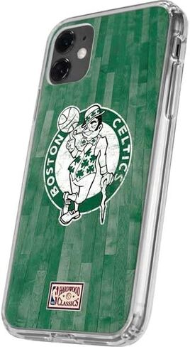 Skinit Clear Phone Case Compatible with iPhone 11 - Officially Licensed NBA Boston Celtics Hardwood Classics Design in Saudi Arabia
