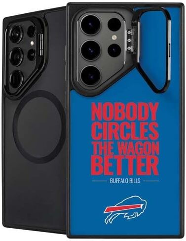 حافظة هاتف Skinit Kickstand متوافقة مع هاتف Galaxy S24 Ultra - تصميم شعار فريق NFL Buffalo Bills المرخص رسميًا in Saudi Arabia
