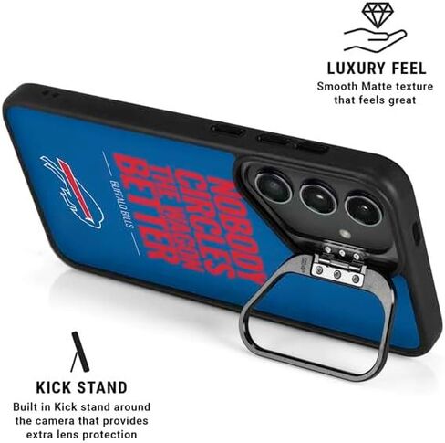 حافظة هاتف Skinit Kickstand متوافقة مع هاتف Galaxy S24 Ultra - تصميم شعار فريق NFL Buffalo Bills المرخص رسميًا in Saudi Arabia