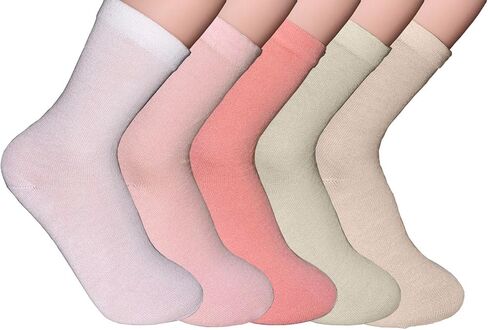 Women's Cotton Crew Socks 5-Pack | Soft Comfort Breathable | Everyday in Saudi Arabia
