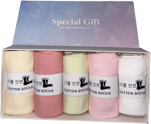 Women's Cotton Crew Socks 5-Pack | Soft Comfort Breathable | Everyday in Saudi Arabia