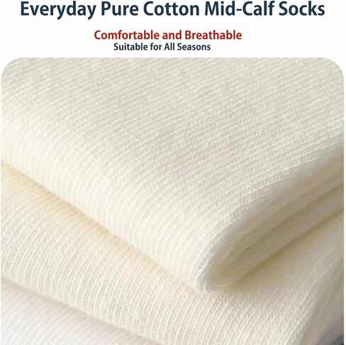 Women's Cotton Crew Socks 5-Pack | Soft Comfort Breathable | Everyday in Saudi Arabia