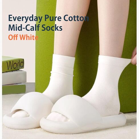 Women's Cotton Crew Socks 5-Pack | Soft Comfort Breathable | Everyday in Saudi Arabia