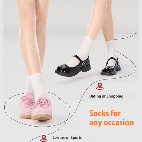 Women's Cotton Crew Socks 5-Pack | Soft Comfort Breathable | Everyday in Saudi Arabia